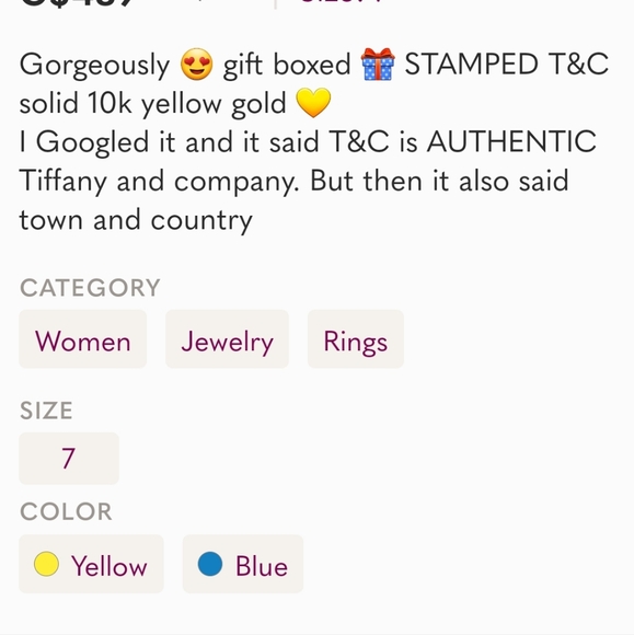 AUTHENTIC SOLID 10K YELLOW GOLD ๐ RING GENUINE AQUAMARINE & DIAMOND ring 7 - Picture 6 of 9